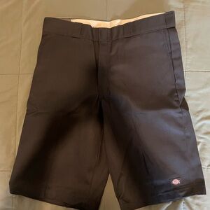 Dickies Men's Classic Black Flat Front Shorts